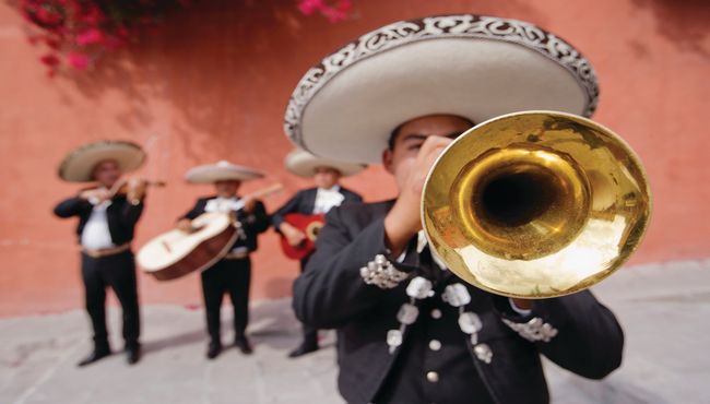 Live music performed by a Mariachi band is incorporated into a Celebration of Life.
