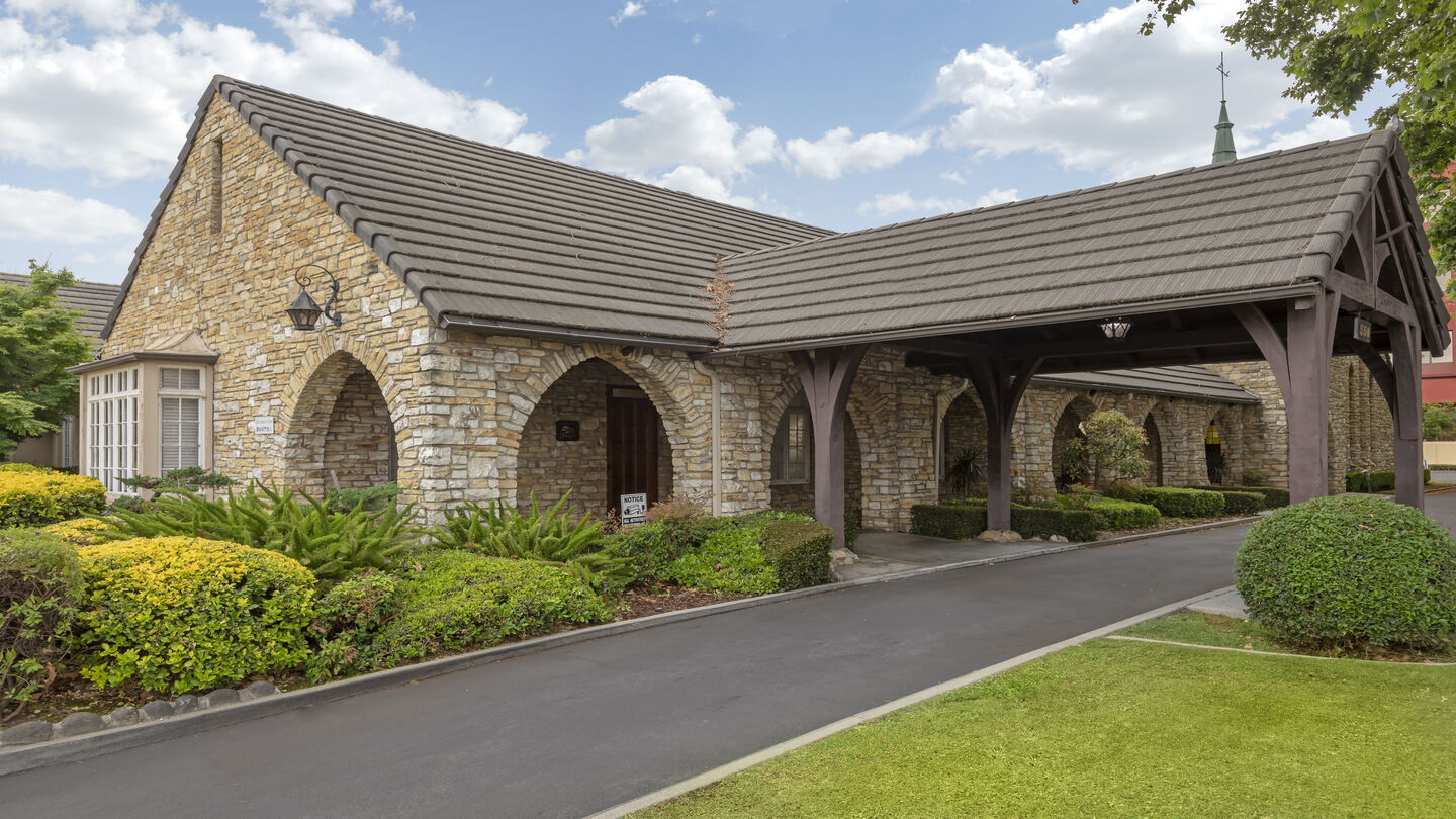Exterior shot of Rose Hills Alhambra